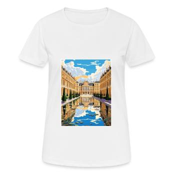 Versailles Palace West Decoration Travel Poster - Women's Breathable T-Shirt - white - Front - AI Model Female 172 dark (172cm)