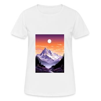 Mont Blanc Vintage Voyage Affiche WPA Souvenir - T-shirt respirant Femme - blanc - Devant - AI Model Female 172 dark (172cm)
