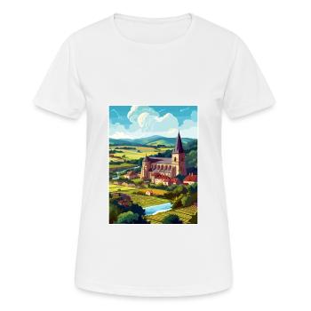 Dordogne Décoration Vintage Voyage Affiche Souvenir - T-shirt respirant Femme - blanc - Devant - AI Model Female 172 dark (172cm)