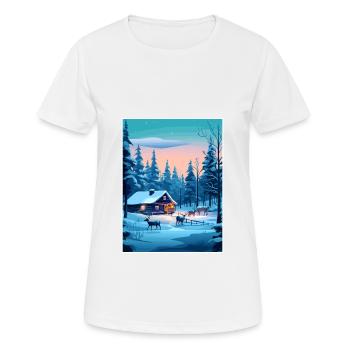 Lappland Finnland Insel Vintage Reiseposter WPA - Frauen T-Shirt atmungsaktiv - Weiß - Vorne - AI Model Female 172 dark (172cm)