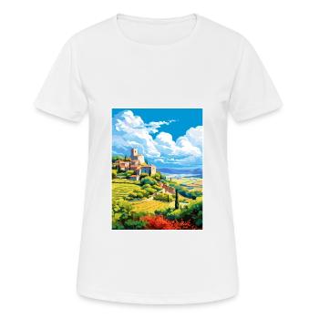 Provence Frankreich Vintage Reiseposter WPA Souvenir - Frauen T-Shirt atmungsaktiv - Weiß - Vorne - AI Model Female 172 dark (172cm)