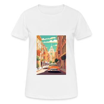 Valencia Spanien Vintage Reiseposter WPA Souvenir - Frauen T-Shirt atmungsaktiv - Weiß - Vorne - AI Model Female 172 dark (172cm)
