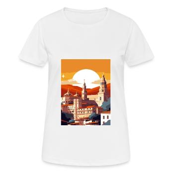 Toledo Spain Vintage Travel Poster WPA Souvenir - Women's Breathable T-Shirt - white - Front - AI Model Female 172 dark (172cm)