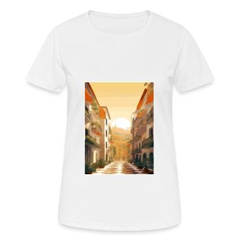Grenade Espagne Vintage voyage affiche WPA Souvenir - T-shirt respirant Femme - blanc - Devant - AI Model Female 172 dark (172cm)