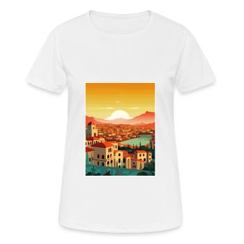 Grenade Espagne Vintage voyage affiche WPA Souvenir - T-shirt respirant Femme - blanc - Devant - AI Model Female 172 dark (172cm)