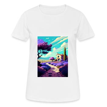 Provence Frankreich Vintage Reiseposter WPA Souvenir - Frauen T-Shirt atmungsaktiv - Weiß - Vorne - AI Model Female 172 dark (172cm)