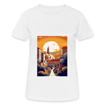 Toledo Spain Vintage Travel Poster WPA Souvenir - Women's Breathable T-Shirt - white - Front - AI Model Female 172 dark (172cm)