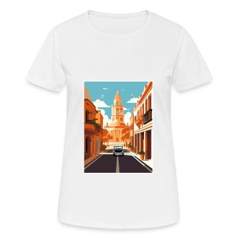 Cordoue Espagne Vintage voyage affiche WPA Souvenir - T-shirt respirant Femme - blanc - Devant - AI Model Female 172 dark (172cm)