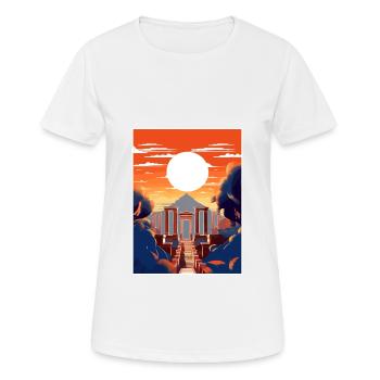 Pompéi Italie Décoration Vintage Voyage Affiche WPA - T-shirt respirant Femme - blanc - Devant - AI Model Female 172 dark (172cm)