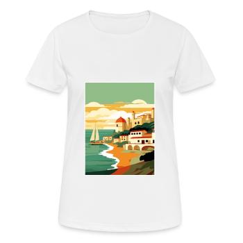 Costa De La Luz Espagne Vintage Voyage Poster WPA - T-shirt respirant Femme - blanc - Devant - AI Model Female 172 dark (172cm)
