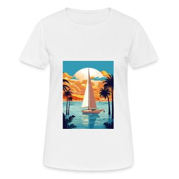 Palma De Mallorca Spain Vintage Travel Poster WPA - Women's Breathable T-Shirt - white - Front - AI Model Female 172 dark (172cm)