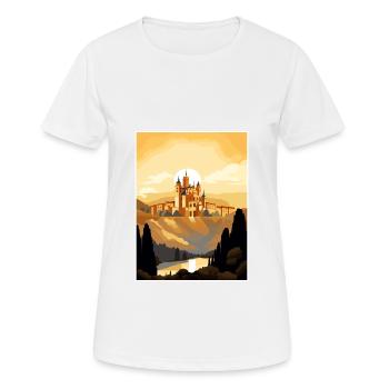 Segovia Spain Vintage Travel Poster WPA Souvenir - Women's Breathable T-Shirt - white - Front - AI Model Female 172 dark (172cm)