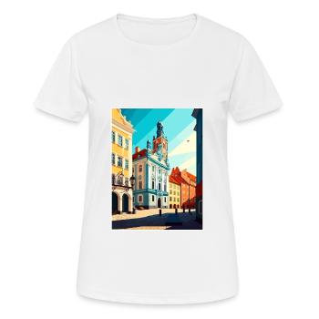 Czestochowa Pologne Vintage voyage affiche Souvenir - T-shirt respirant Femme - blanc - Devant - AI Model Female 172 dark (172cm)