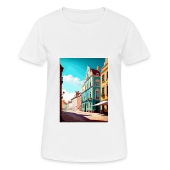 Zielona Gora Pologne Vintage voyage affiche Souvenir - T-shirt respirant Femme - blanc - Devant - AI Model Female 172 dark (172cm)