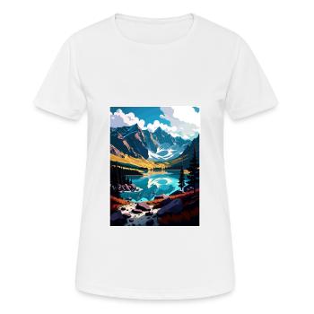 Tatry Pologne Vintage voyage affiche WPA Souvenir - T-shirt respirant Femme - blanc - Devant - AI Model Female 172 dark (172cm)