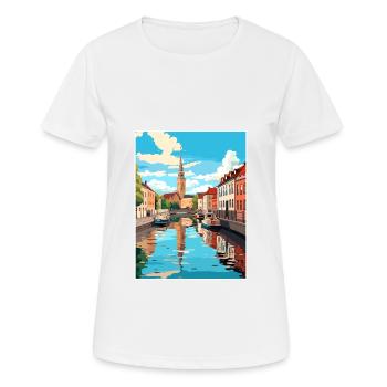 Turku Finnland Vintage Reiseposter WPA Souvenir - Frauen T-Shirt atmungsaktiv - Weiß - Vorne - AI Model Female 172 dark (172cm)