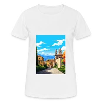 Bergamo Italien Vintage Reiseposter WPA Souvenir - Frauen T-Shirt atmungsaktiv - Weiß - Vorne - AI Model Female 172 dark (172cm)