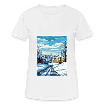 Lahti Finland Vintage Travel Poster WPA Souvenir - Women's Breathable T-Shirt - white - Front - AI Model Female 172 dark (172cm)
