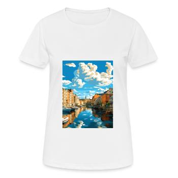Tampere Finland Vintage Travel Poster WPA Souvenir - Women's Breathable T-Shirt - white - Front - AI Model Female 172 dark (172cm)