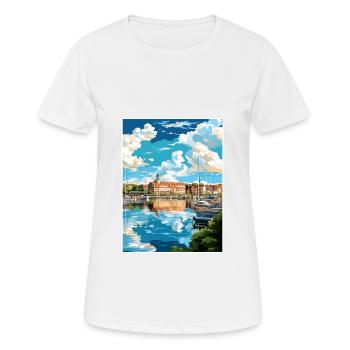 Vaasa Finlande Vintage voyage affiche WPA Souvenir - T-shirt respirant Femme - blanc - Devant - AI Model Female 172 dark (172cm)