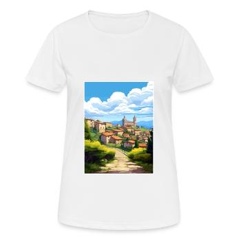 Bergamo Italien Vintage Reiseposter WPA Souvenir - Frauen T-Shirt atmungsaktiv - Weiß - Vorne - AI Model Female 172 dark (172cm)