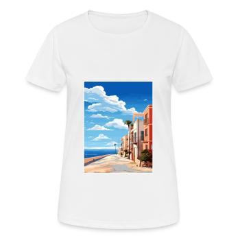 Almeria Spanien Vintage Reiseposter WPA Souvenir - Frauen T-Shirt atmungsaktiv - Weiß - Vorne - AI Model Female 172 dark (172cm)