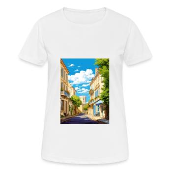 La Rochelle France Vintage Travel Poster Souvenir - Women's Breathable T-Shirt - white - Front - AI Model Female 172 dark (172cm)
