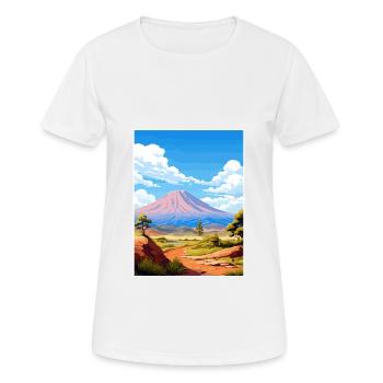 Parc national du Teide Espagne Affiche de voyage Vintage - T-shirt respirant Femme - blanc - Devant - AI Model Female 172 dark (172cm)