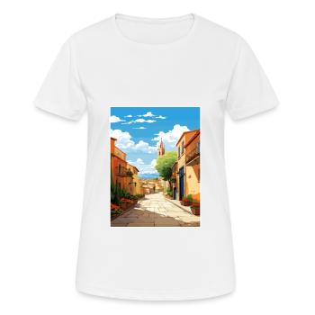 Tarragona Spain Vintage Travel Poster WPA Souvenir - Women's Breathable T-Shirt - white - Front - AI Model Female 172 dark (172cm)