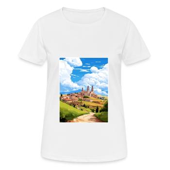 Castilla Y Leon Spain Vintage Travel Poster WPA - Women's Breathable T-Shirt - white - Front - AI Model Female 172 dark (172cm)