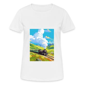 Orient Express Europe déco Vintage Affiche de voyage - T-shirt respirant Femme - blanc - Devant - AI Model Female 172 dark (172cm)