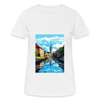 Turku Finnland Vintage Reiseposter WPA Souvenir - Frauen T-Shirt atmungsaktiv - Weiß - Vorne - AI Model Female 172 dark (172cm)