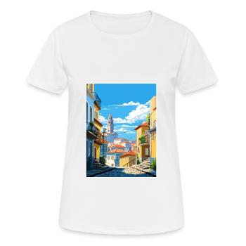 Vila Nova De Gaia Portugal Affiche de voyage Vintage - T-shirt respirant Femme - blanc - Devant - AI Model Female 172 dark (172cm)