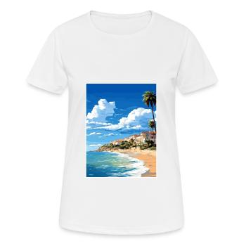 Costa Dorara Espagne Affiche de voyage vintage Souvenir - T-shirt respirant Femme - blanc - Devant - AI Model Female 172 dark (172cm)