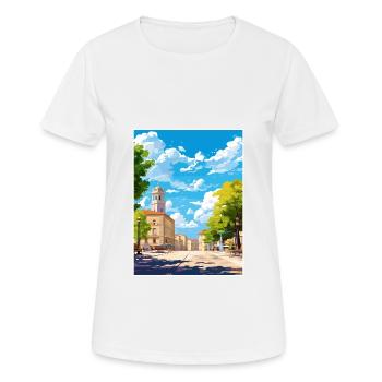 Nîmes France affiche de voyage vintage WPA Souvenir - T-shirt respirant Femme - blanc - Devant - AI Model Female 172 dark (172cm)