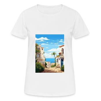 Almeria Spanien Vintage Reiseposter WPA Souvenir - Frauen T-Shirt atmungsaktiv - Weiß - Vorne - AI Model Female 172 dark (172cm)
