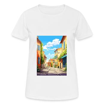 Aix En Provence France Affiche de voyage vintage WPA - T-shirt respirant Femme - blanc - Devant - AI Model Female 172 dark (172cm)