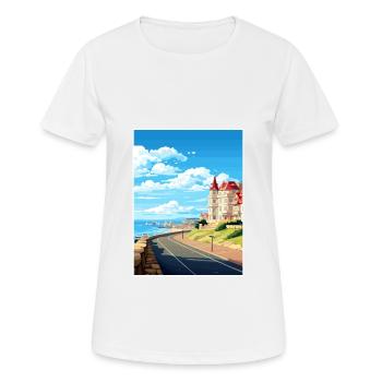 Biarritz Frankreich Vintage Reiseplakat WPA Souvenir - Frauen T-Shirt atmungsaktiv - Weiß - Vorne - AI Model Female 172 dark (172cm)