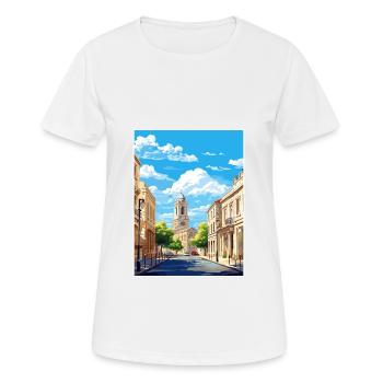 Nîmes France affiche de voyage vintage WPA Souvenir - T-shirt respirant Femme - blanc - Devant - AI Model Female 172 dark (172cm)