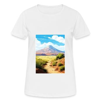 Parc national du Teide Espagne Affiche de voyage vintage - T-shirt respirant Femme - blanc - Devant - AI Model Female 172 dark (172cm)