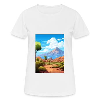 Parc national du Teide Espagne Affiche de voyage vintage - T-shirt respirant Femme - blanc - Devant - AI Model Female 172 dark (172cm)