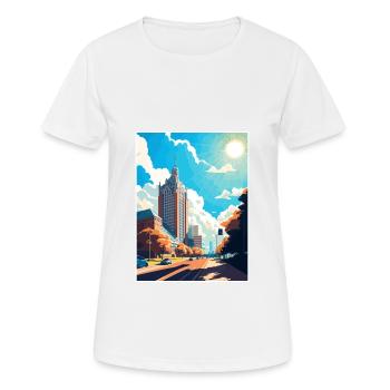 Katowice Pologne Vintage voyage affiche WPA Souvenir - T-shirt respirant Femme - blanc - Devant - AI Model Female 172 dark (172cm)