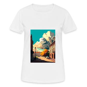 lodz Pologne Vintage voyage affiche WPA Souvenir - T-shirt respirant Femme - blanc - Devant - AI Model Female 172 dark (172cm)