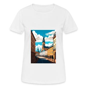 Olomouc République tchèque Vintage Travel Poster WPA - T-shirt respirant Femme - blanc - Devant - AI Model Female 172 dark (172cm)