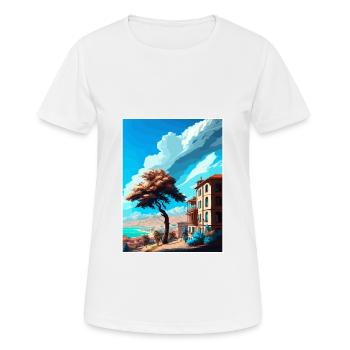 Diyarbakır Turkey Vintage Travel Poster Souvenir - Women's Breathable T-Shirt - white - Front - AI Model Female 172 dark (172cm)