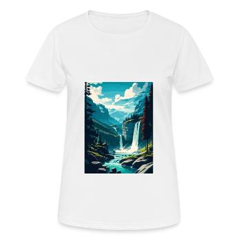 Engstligen Falls Suisse Affiche de voyage vintage - T-shirt respirant Femme - blanc - Devant - AI Model Female 172 dark (172cm)