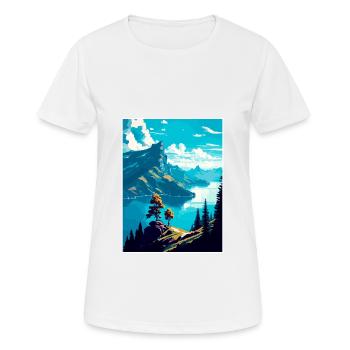 Rigi Suisse Affiche de voyage vintage souvenir - T-shirt respirant Femme - blanc - Devant - AI Model Female 172 dark (172cm)