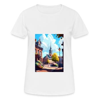 Lund Sweden Vintage Travel Poster WPA Souvenir - Women's Breathable T-Shirt - white - Front - AI Model Female 172 dark (172cm)