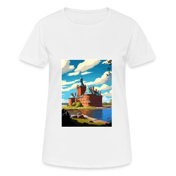 Kalmar Schweden Vintage Reiseposter WPA Souvenir - Frauen T-Shirt atmungsaktiv - Weiß - Vorne - AI Model Female 172 dark (172cm)