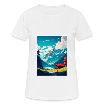Schrattenfluh Suisse Affiche de voyage vintage - T-shirt respirant Femme - blanc - Devant - AI Model Female 172 dark (172cm)